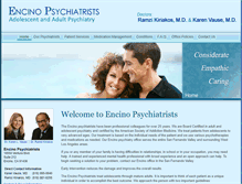 Tablet Screenshot of encinopsychiatrists.com